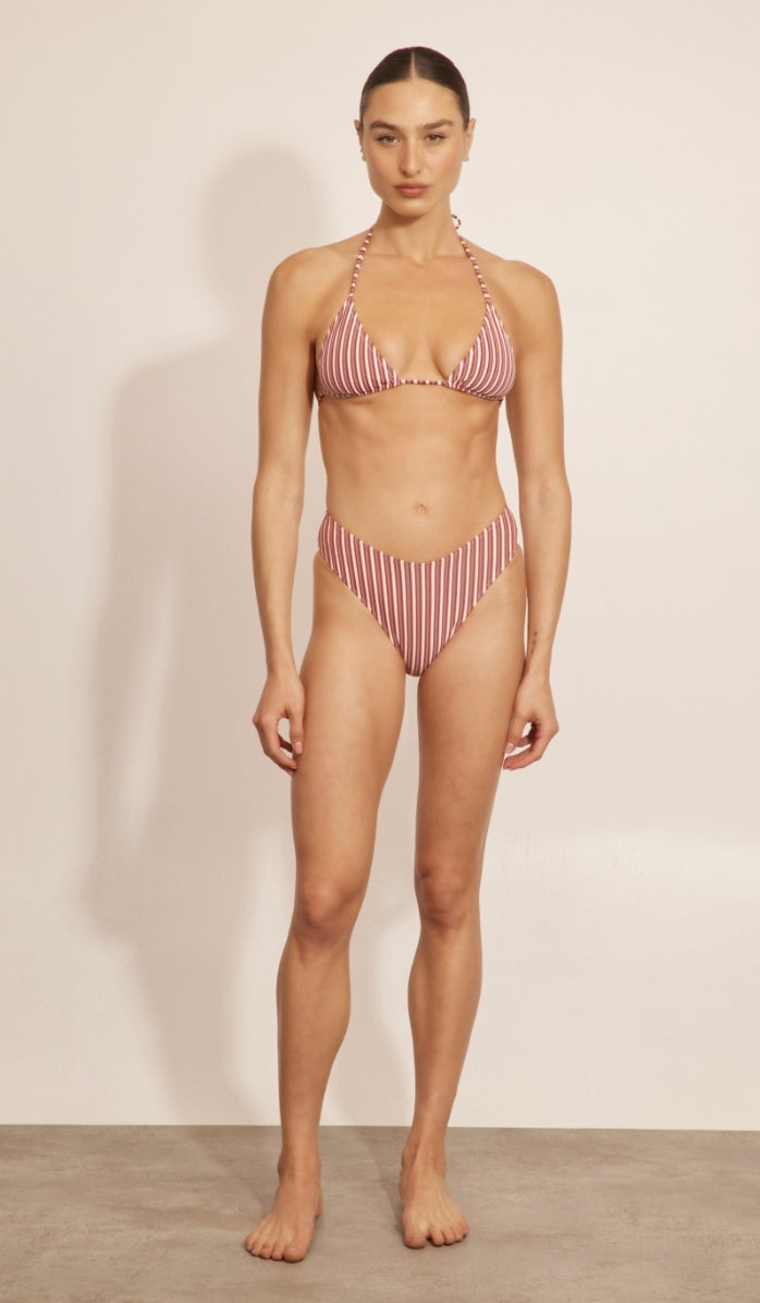 Chloe Bikini Bottom - red Stripe