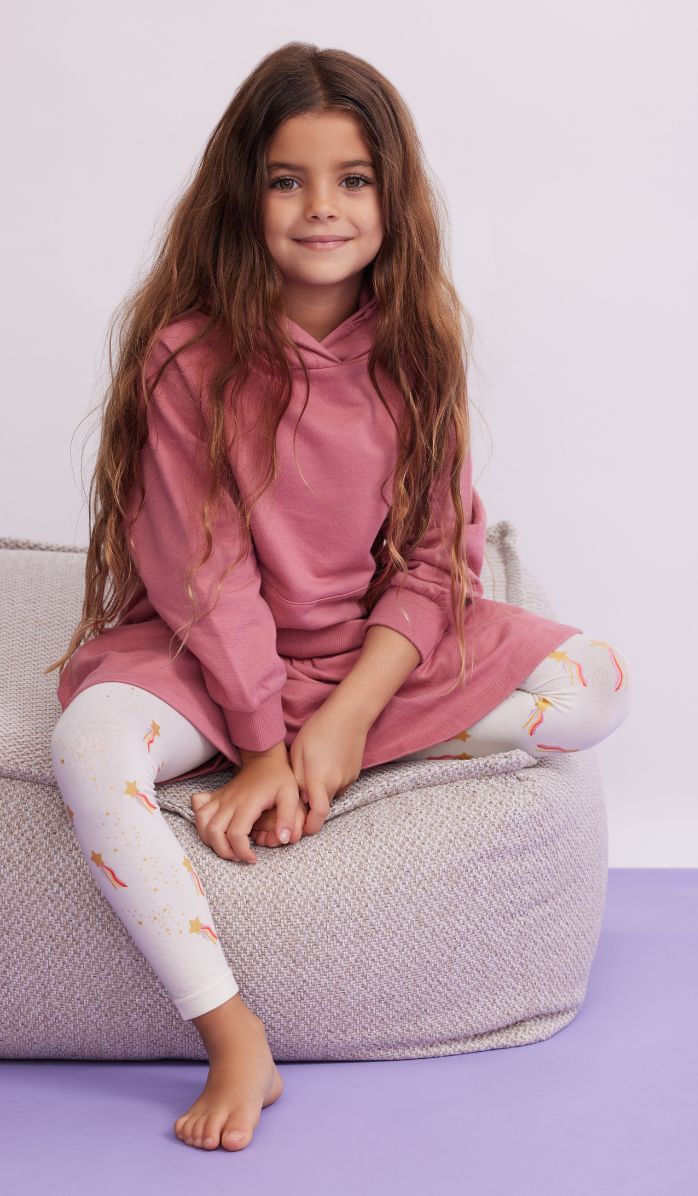 Girls' Footless Tights - Abracadabra Cream