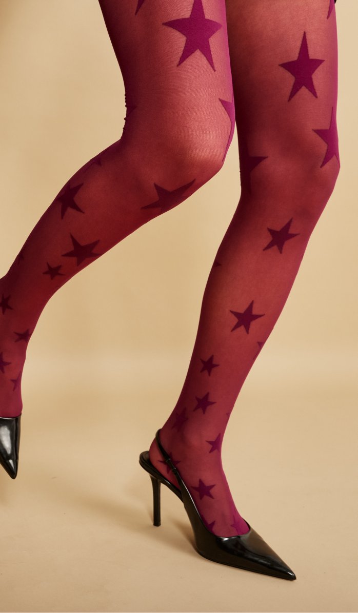 Tights - Galaxy - Magenta - Side View