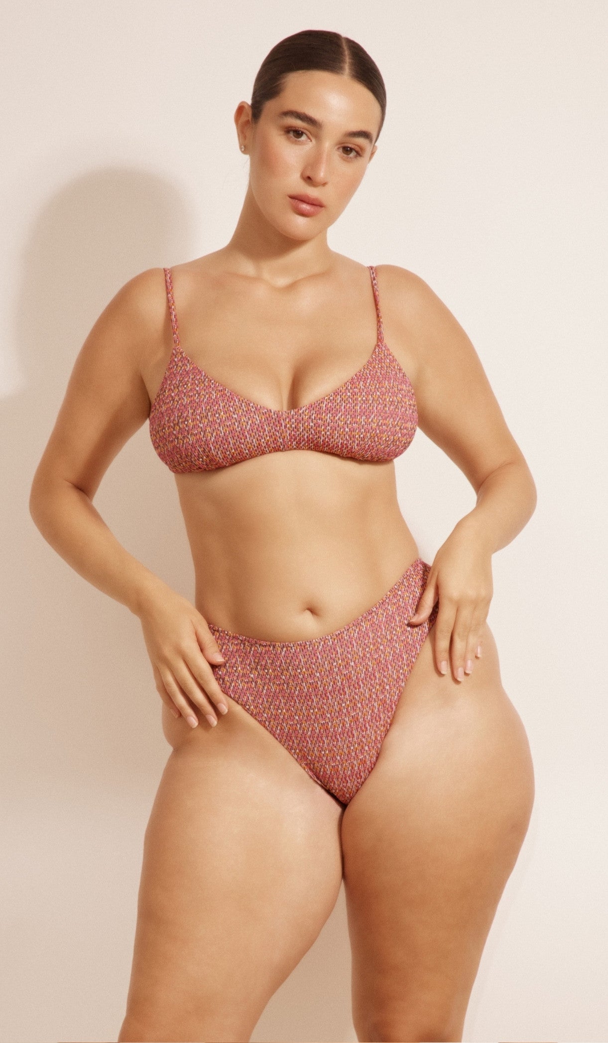 Chloe Bikini Bottom - Multi Pink