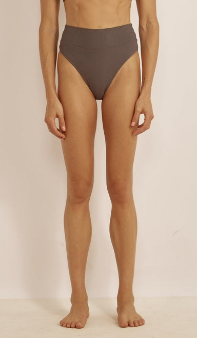 Emily Bikini Bottom - Cocoa Purple Rib