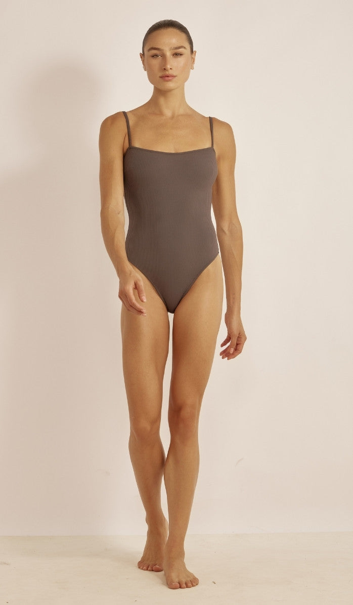 Eleanor One Piece - Cocoa Purple Rib