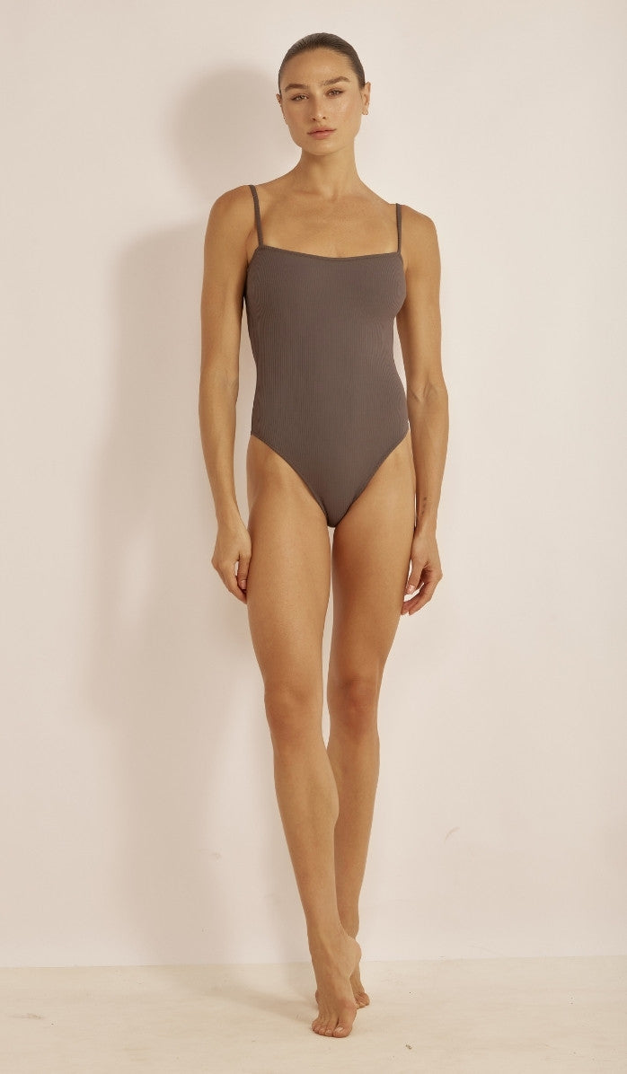 Eleanor One Piece - Cocoa Purple Rib