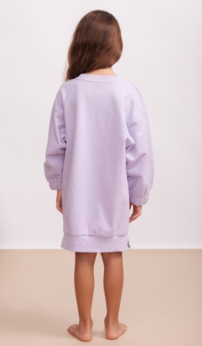 Girls' Sweatshirt Dress - Daffy - Lilac (2)