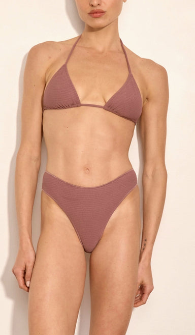 Chloe Bikini Bottom - Dusty Pink Waffle