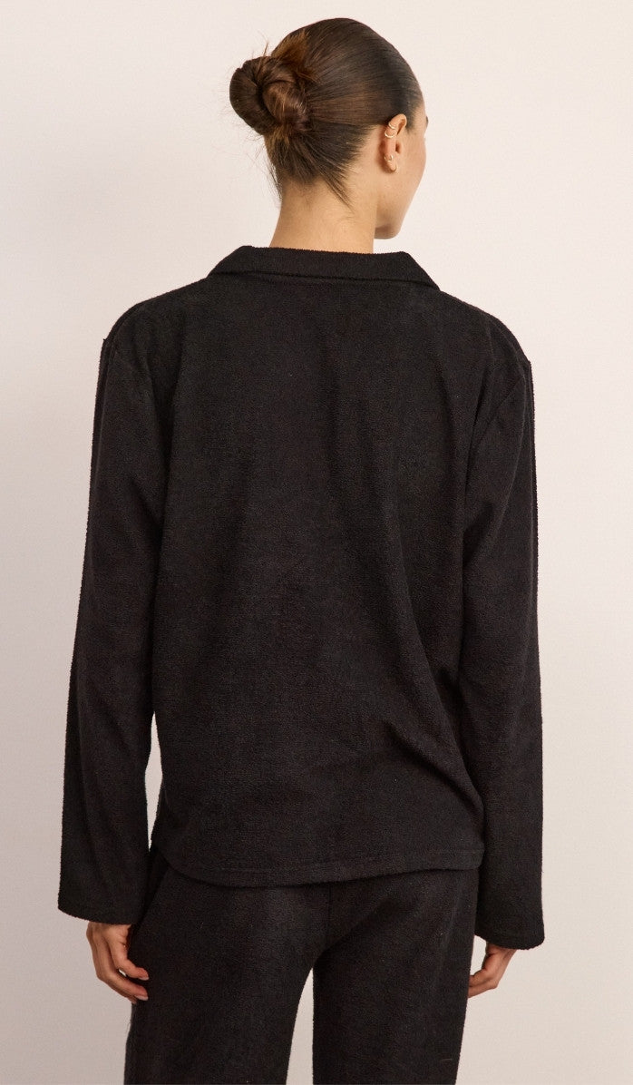 Bouclé Polo Set - Black
