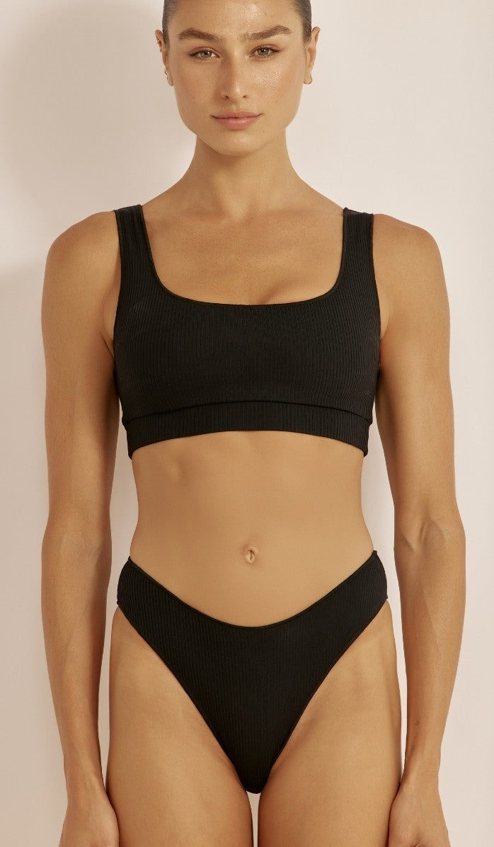 Blair Bikini Bottom - Black Rib