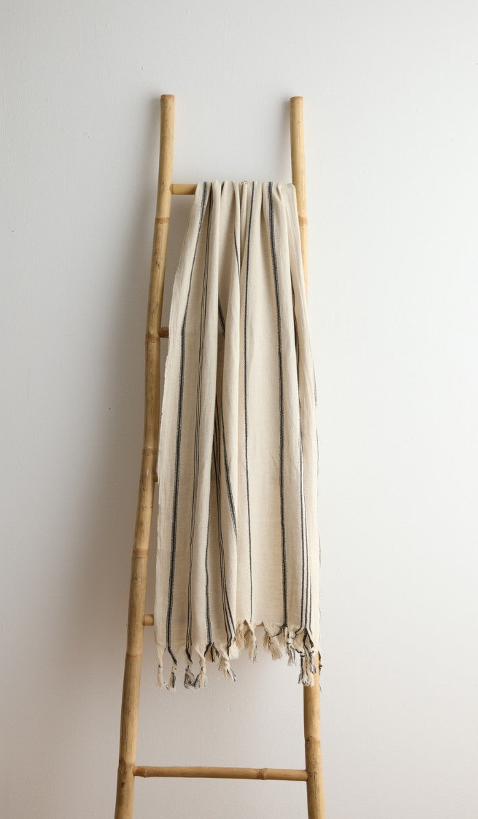 Linen Sarong - Asymmetric Stripes