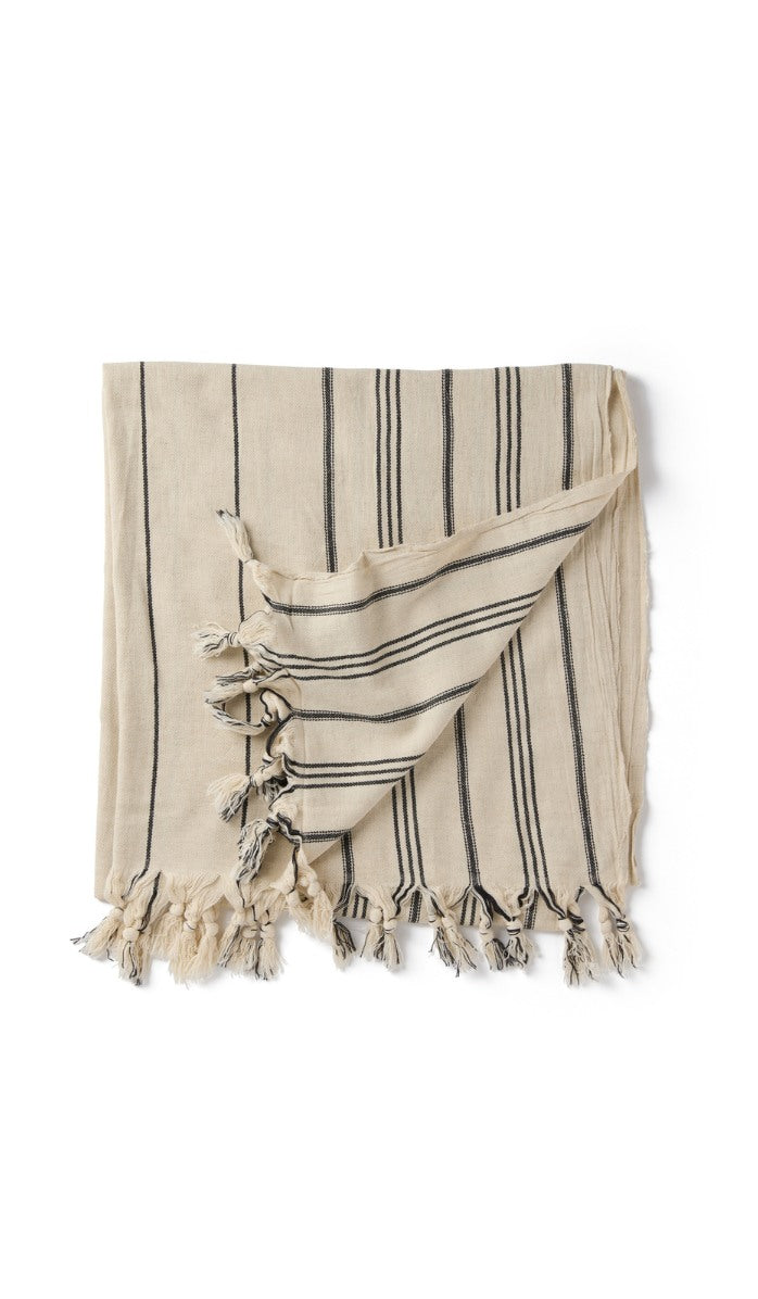 Linen Sarong - Asymmetric Stripes