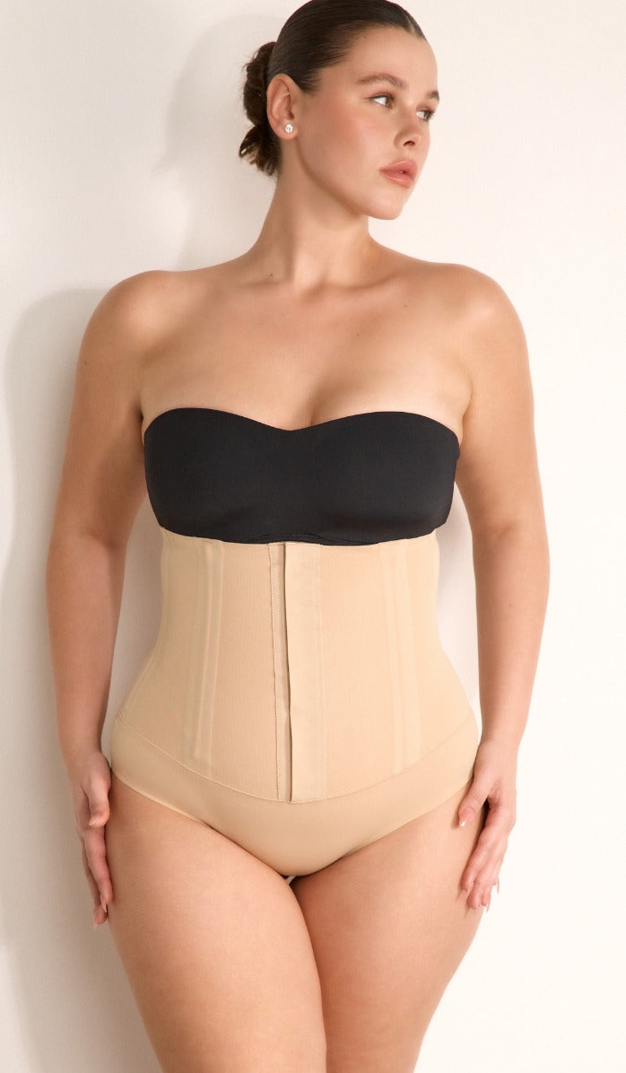 Corset-Style Waist Shaper - Powder