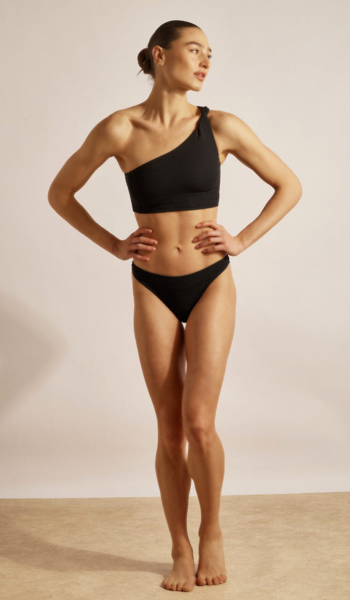 Dakota Bikini Top - Black Rib