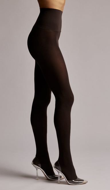 90 Denier Elastic Waist Tights - Espresso