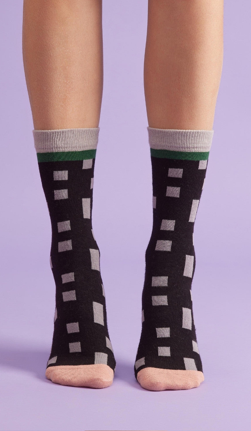 Cotton Socks - Cubic Black
