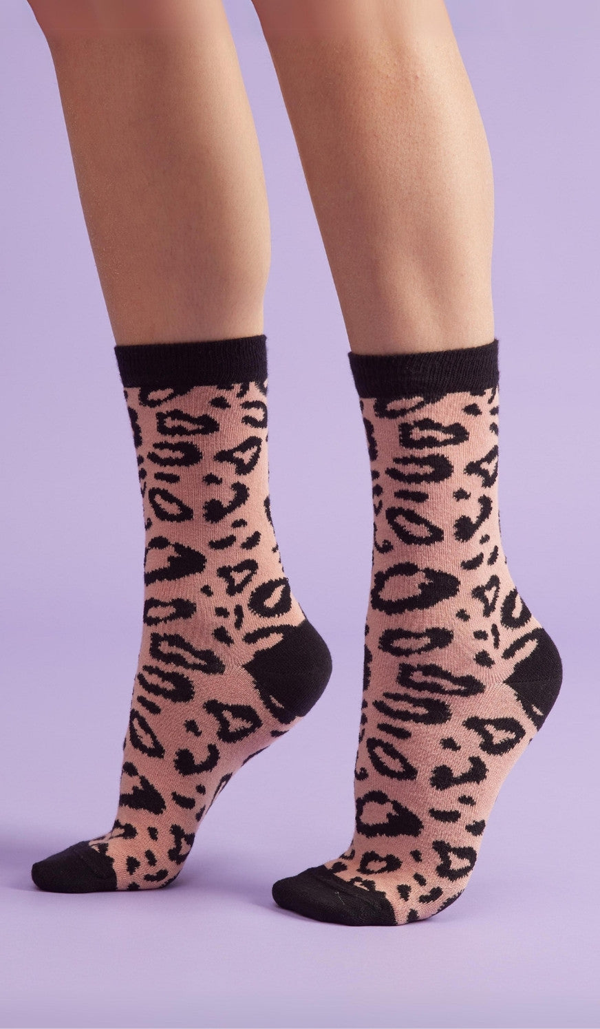 LEOPARD PINK - Cotton socks