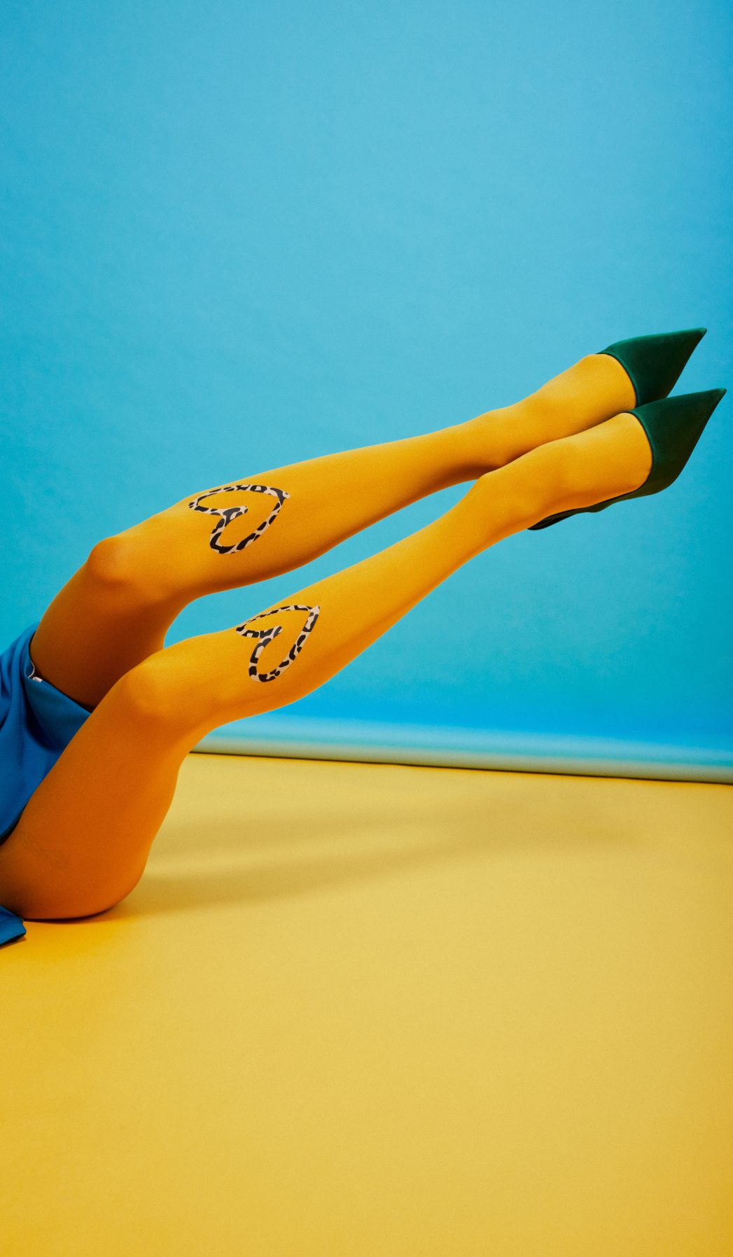 Women's Opaque Tights - Wild Love Mustard