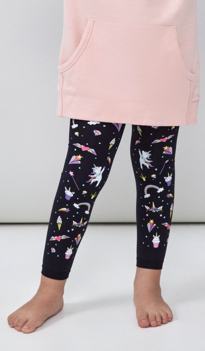 Girls' Footless Tights - Universe Black
