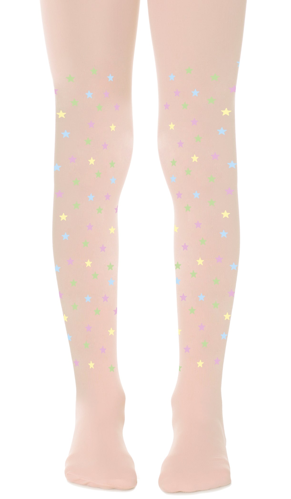 tights girls' baby pink stars