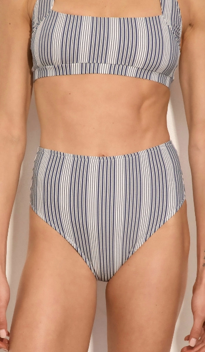 Taylor Bikini Bottom - Navy Stripe