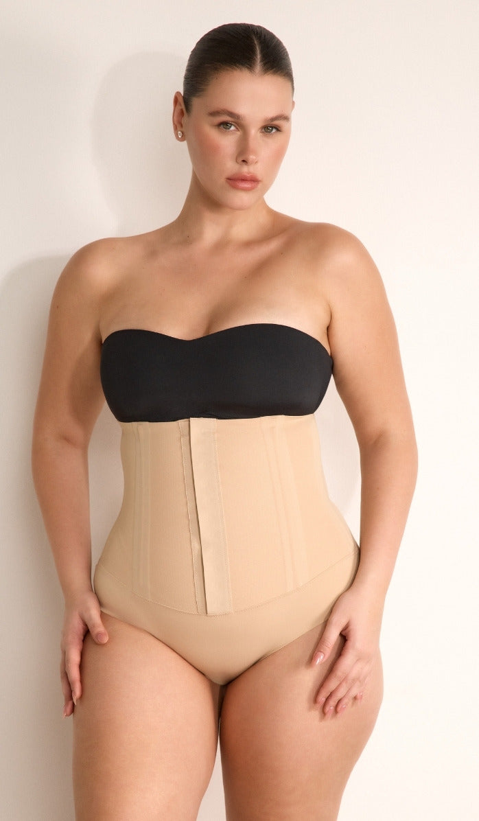 Corset-Style Waist Shaper - Powder