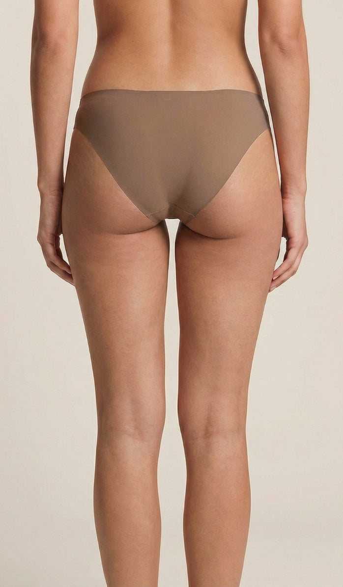 Seamless Cotton Panty - Mini Mocha - Back View