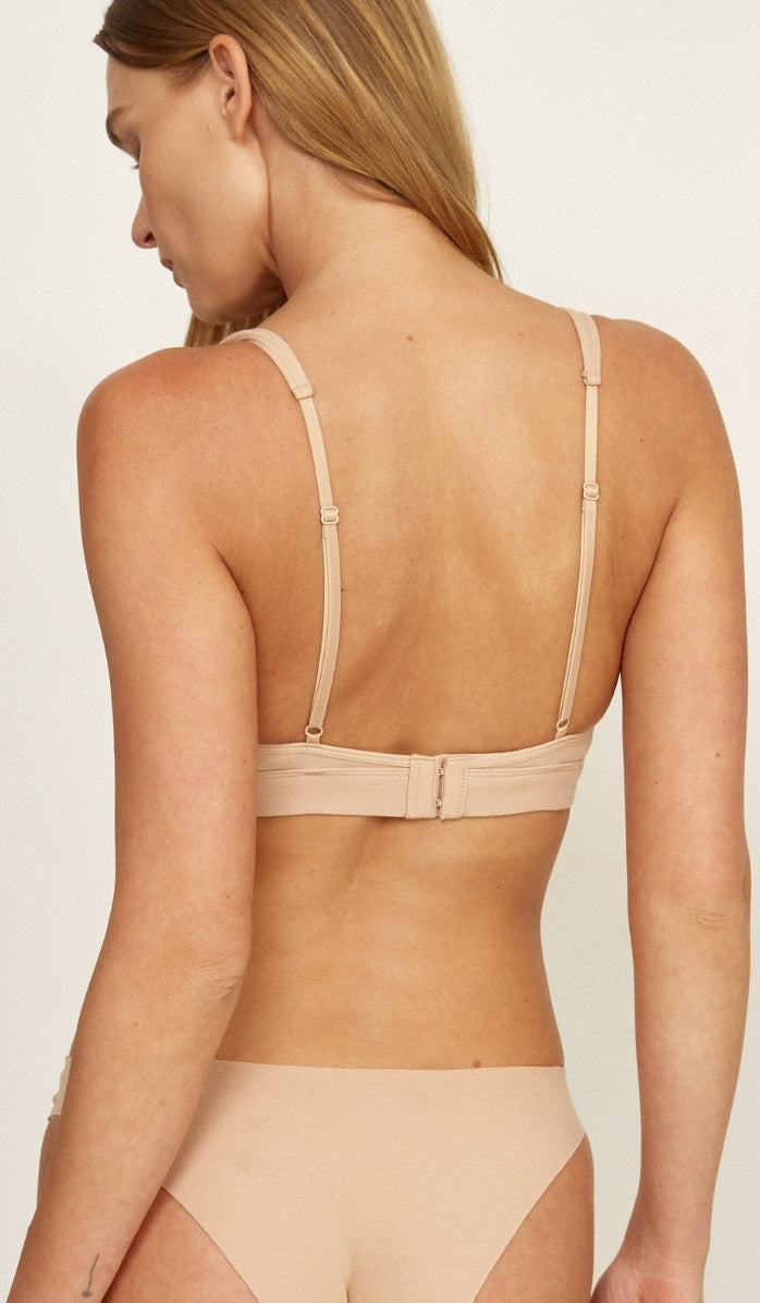Cotton Bra with Wide Straps - Powder (7)