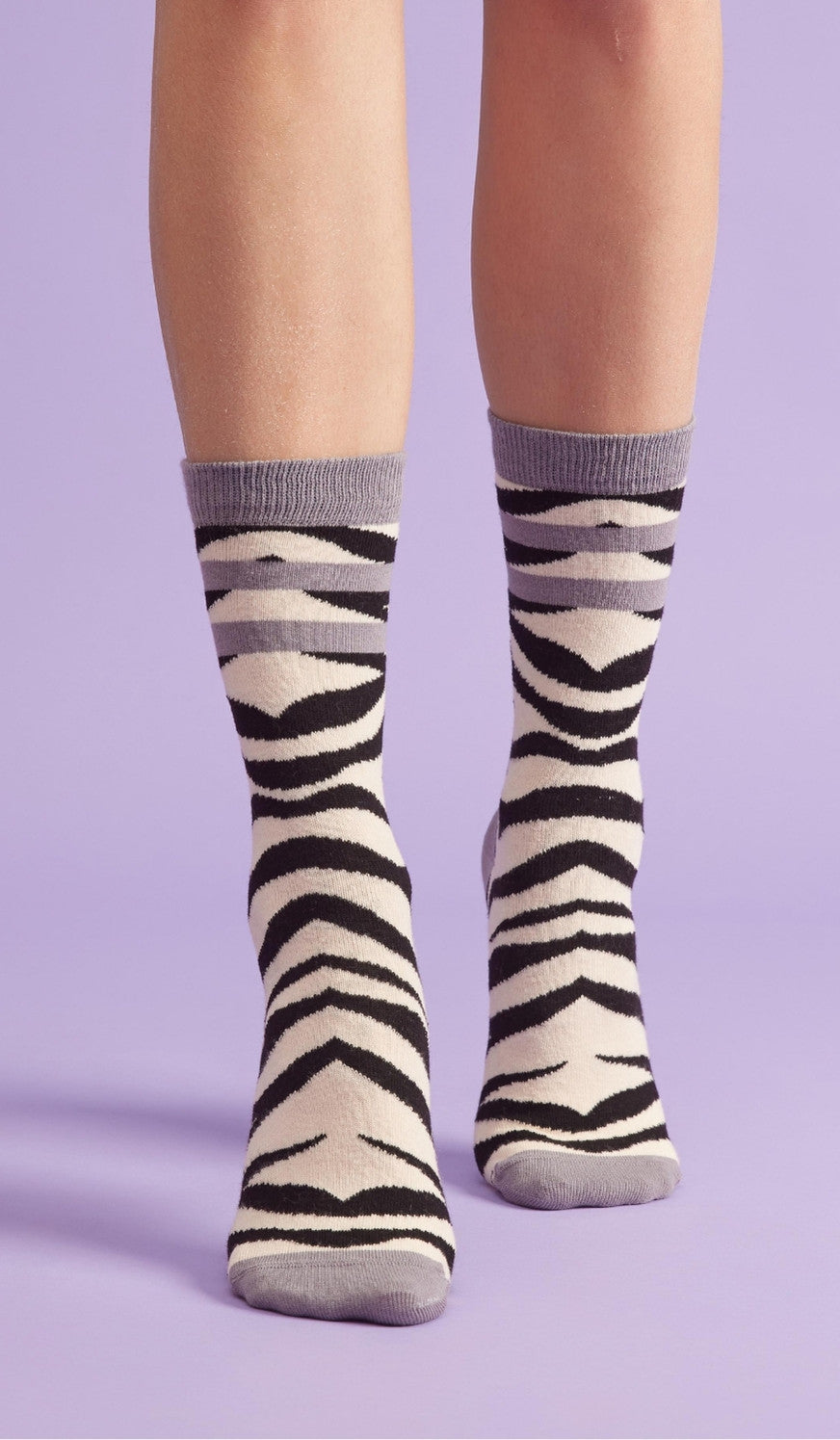 ZEBRA TOP CREAM - Cotton socks