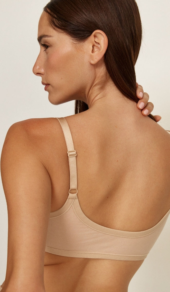 Cotton Scoop Bralette - Powder (5)