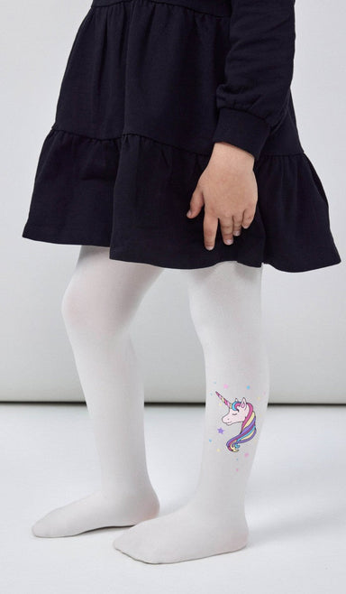 Girls' Opaque Tights - Magic Cream