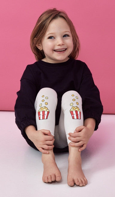 Girls' Footless Tights - Hop Pop! Cream