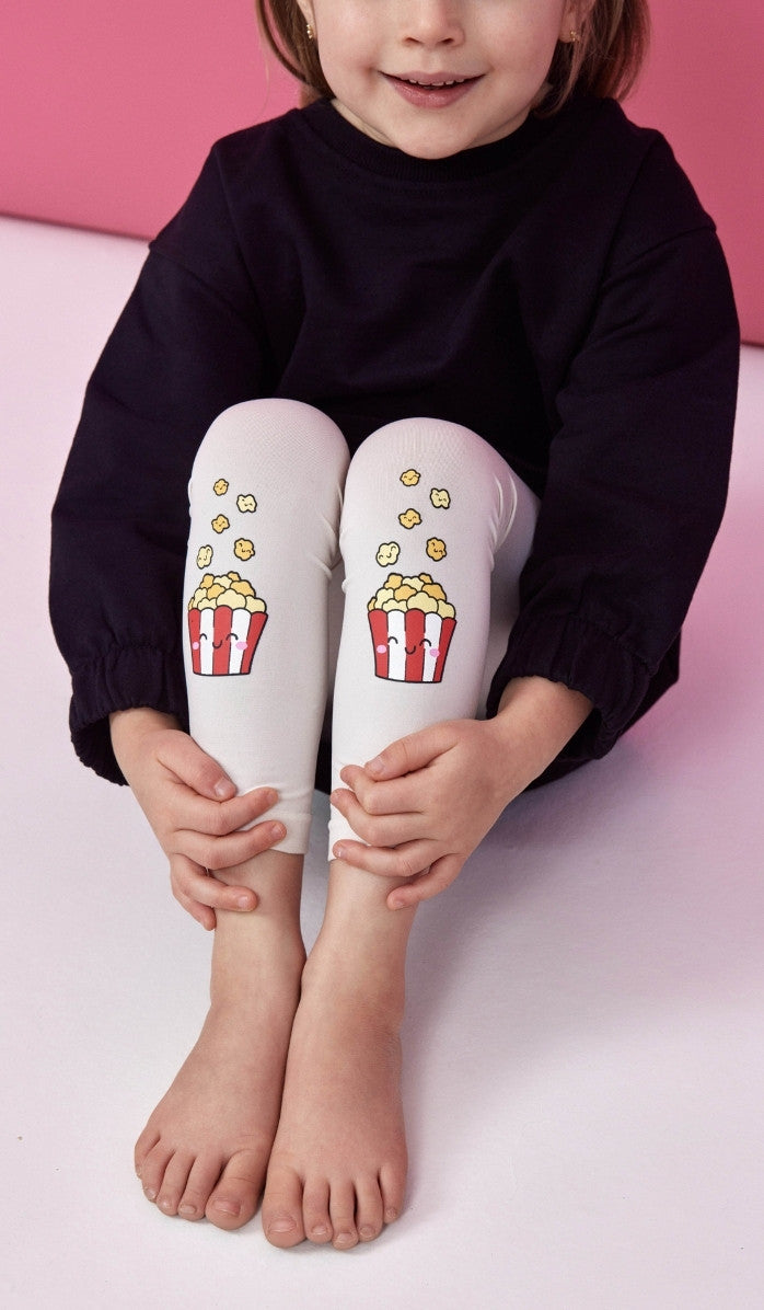 Girls' Footless Tights - Hop Pop! Cream