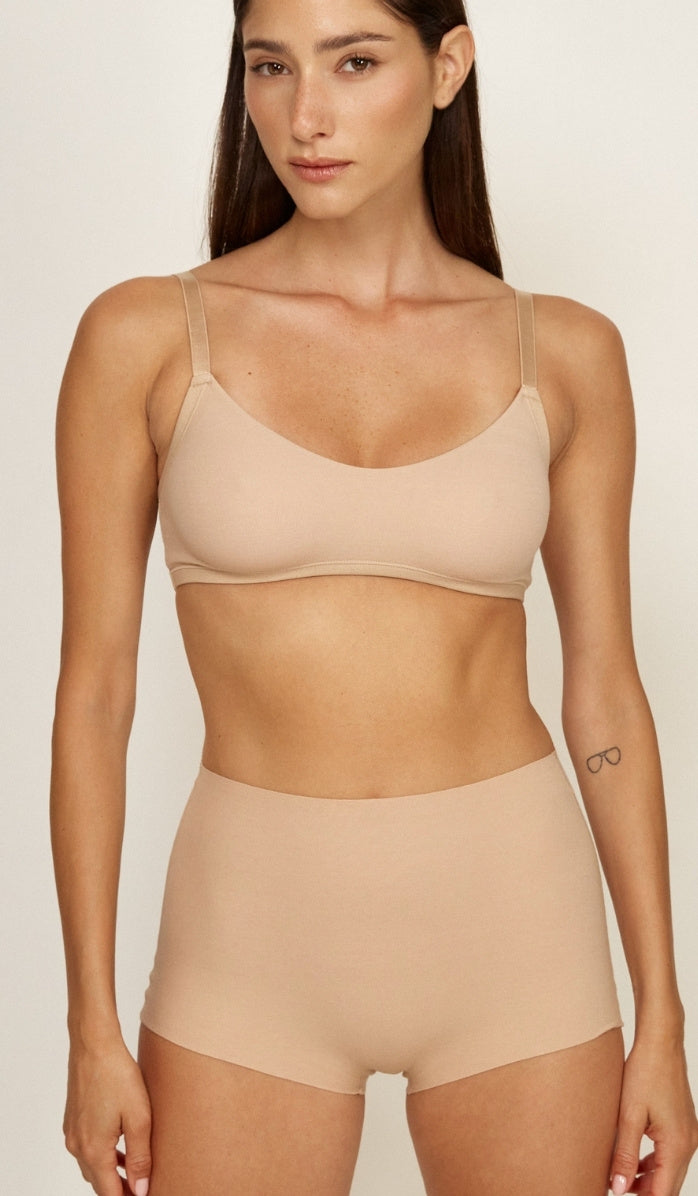Cotton Scoop Bralette - Powder (8)