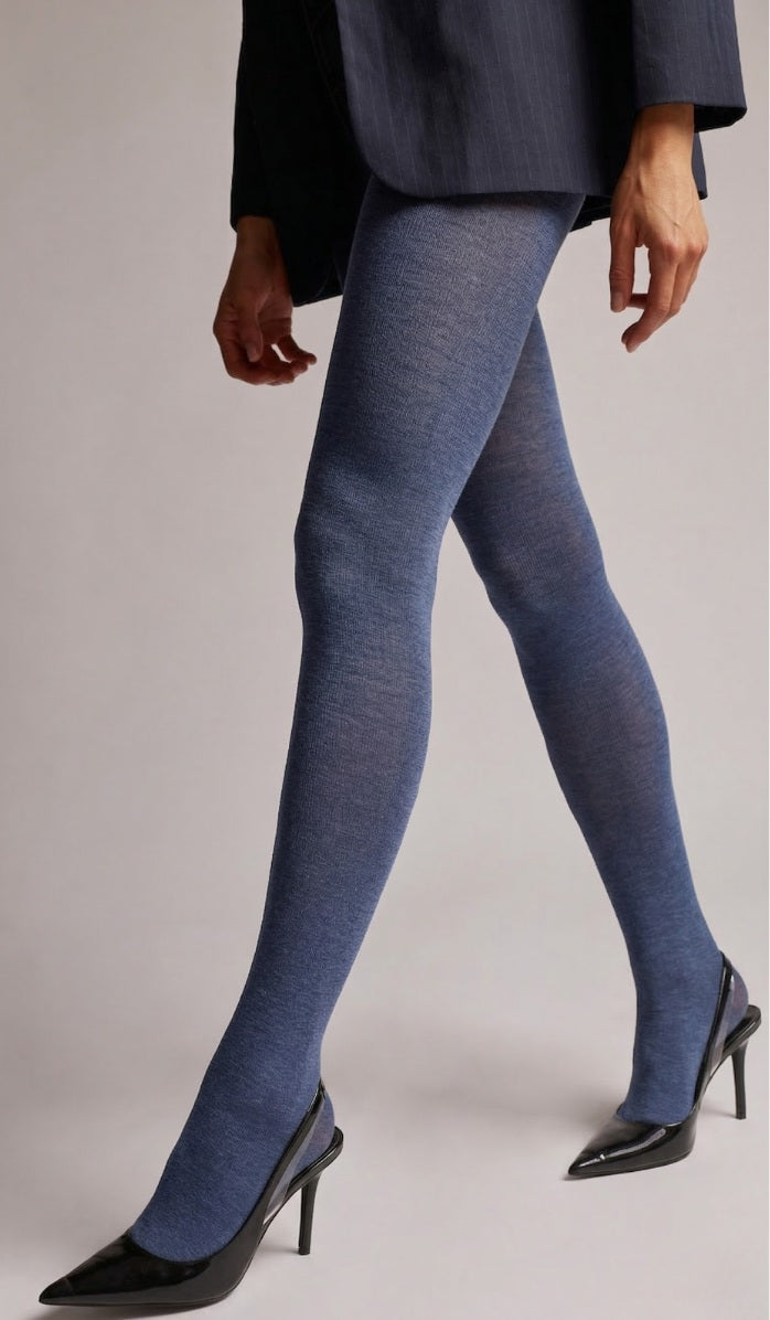 Wool Tights - Blue