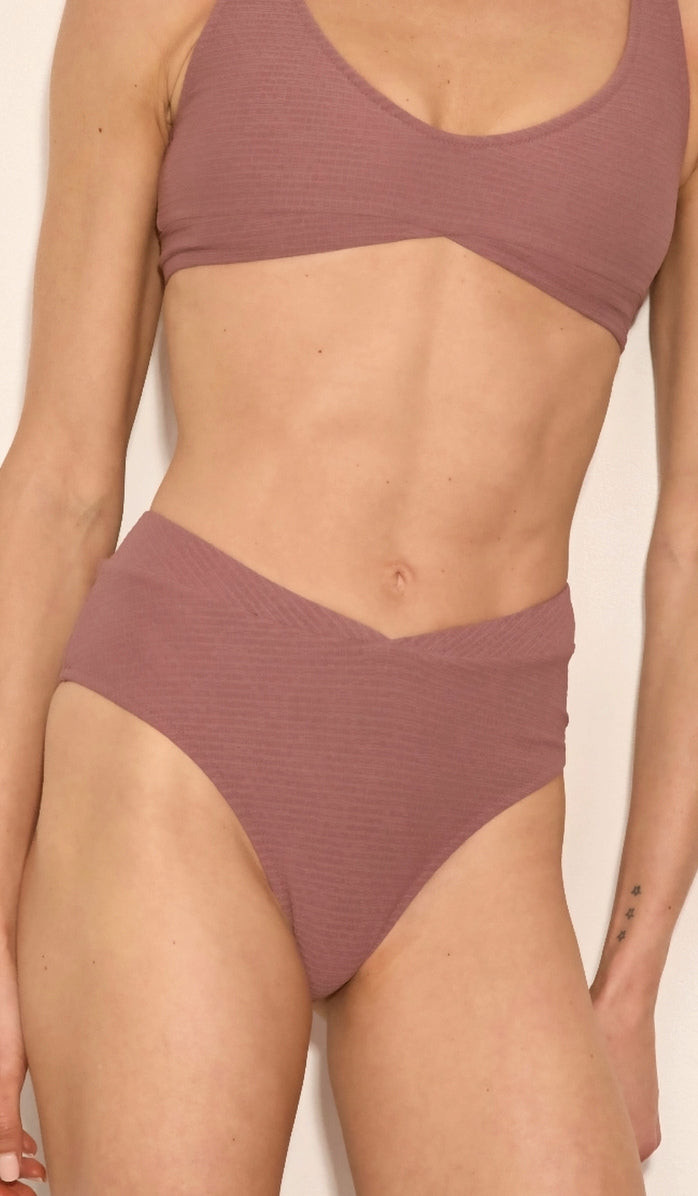 Summer Bikini Top - Dusty Pink Waffle