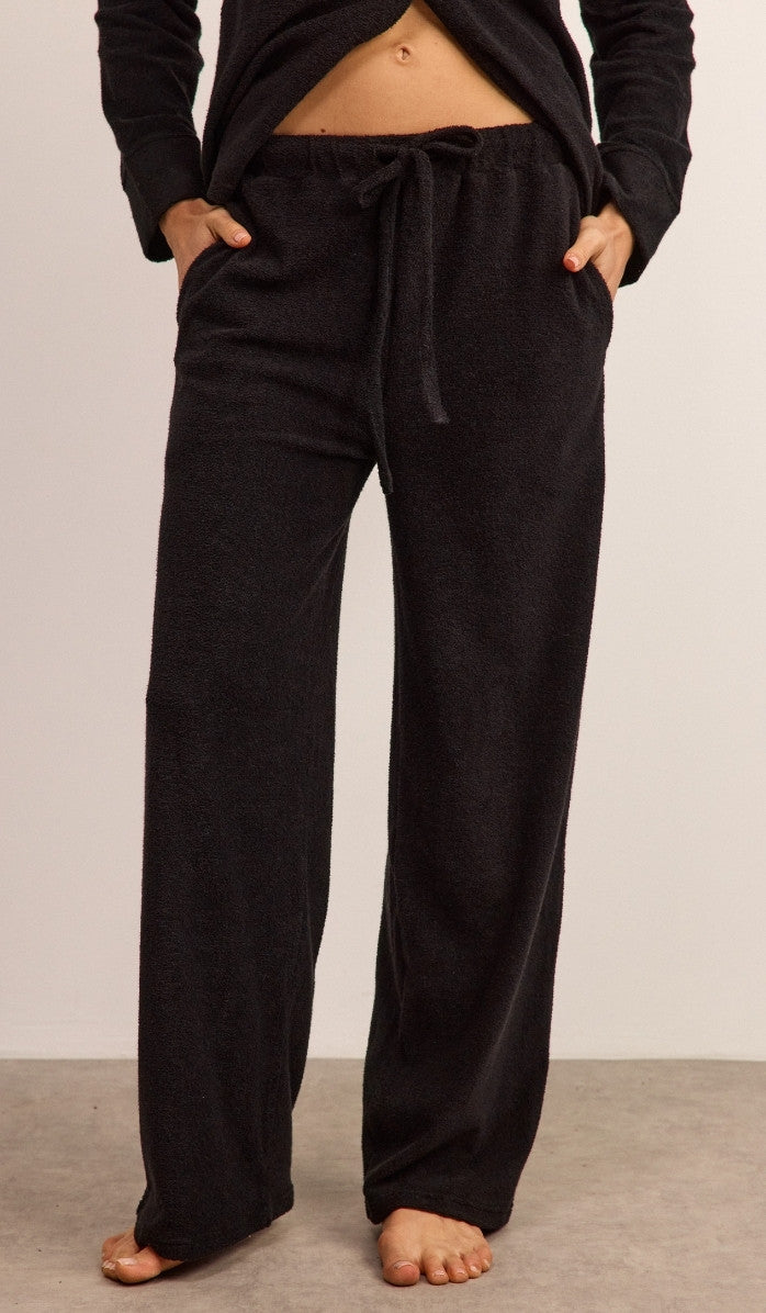 Bouclé Button-Up Set - Black