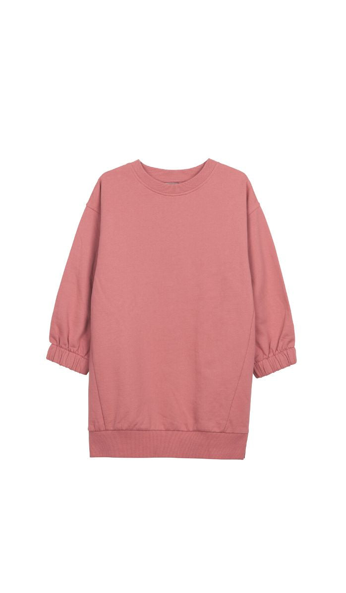 Girls' Sweatshirt Dress - Daffy - Dusty Pink (3)