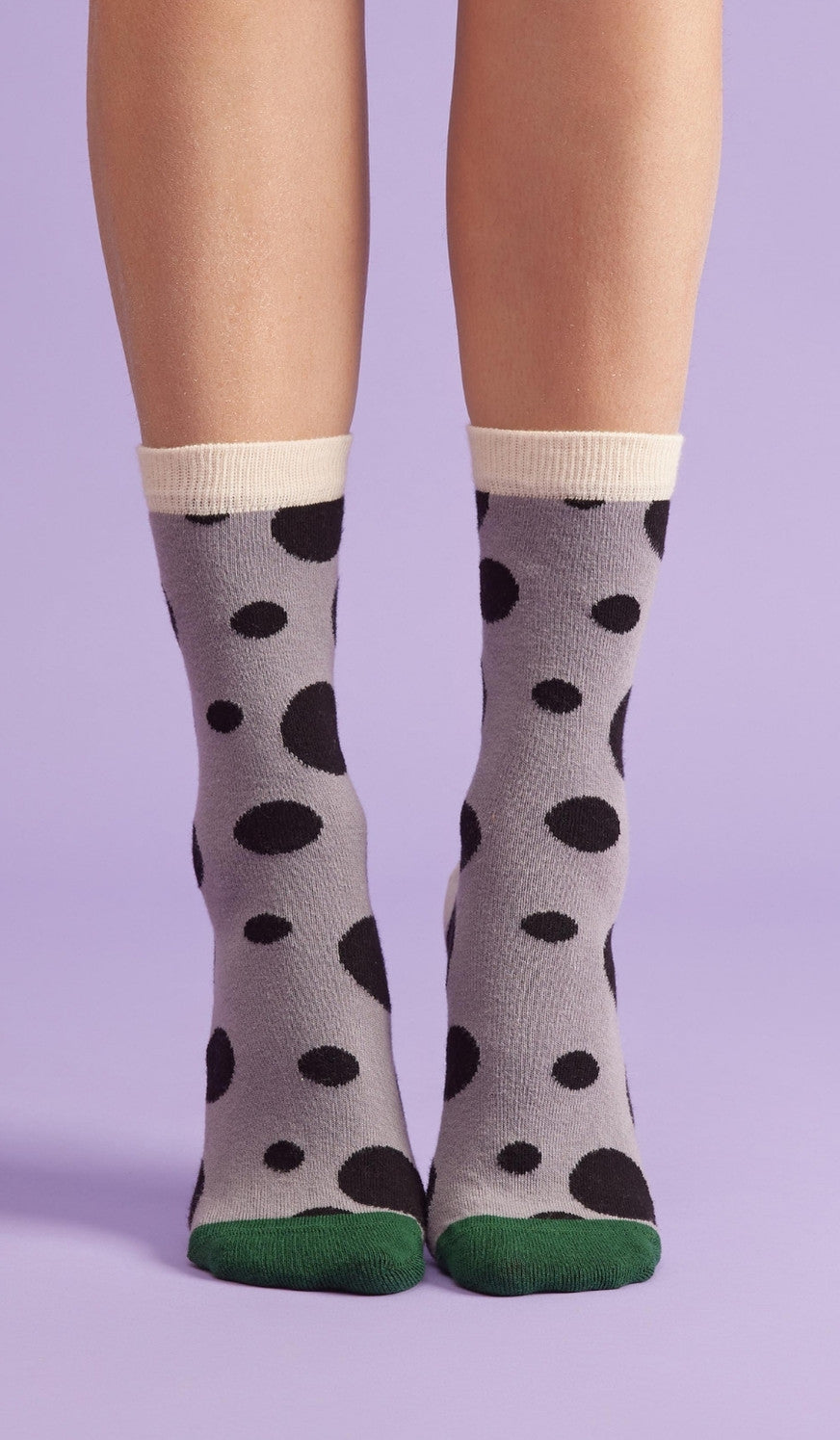 Cotton Socks - Bubble Gray / Green