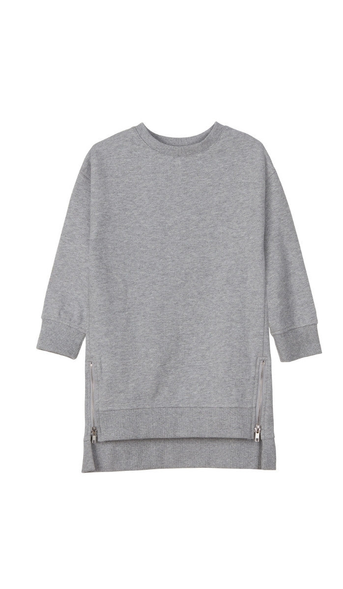 Girls' Sweatshirt Dress - Daria - Heather Gray (2)
