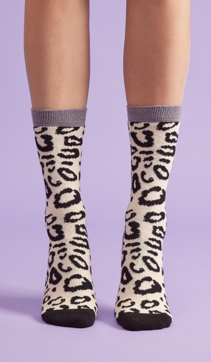 LEOPARD CREAM - Cotton socks