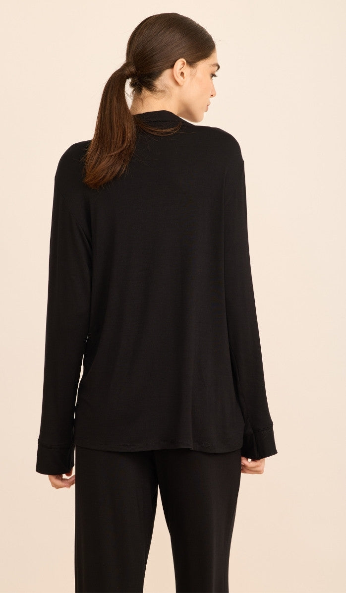 Modal Button-Up Set - Lucy Black
