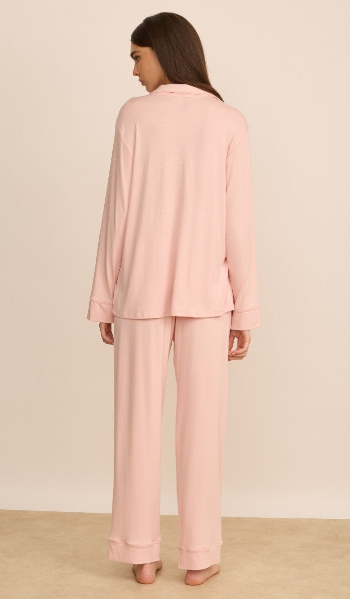 Modal Button-Up Set - Lucy Baby Blush