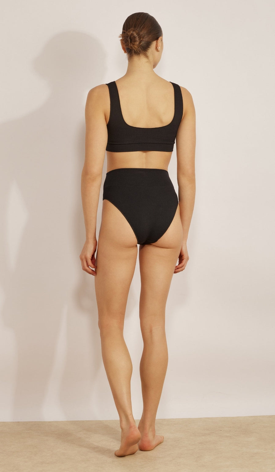 EMILY Bikini Bottom - Waffle Black