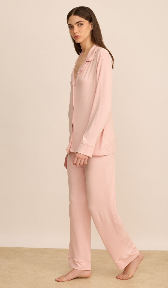 Modal Button-Up Set - Lucy Baby Blush
