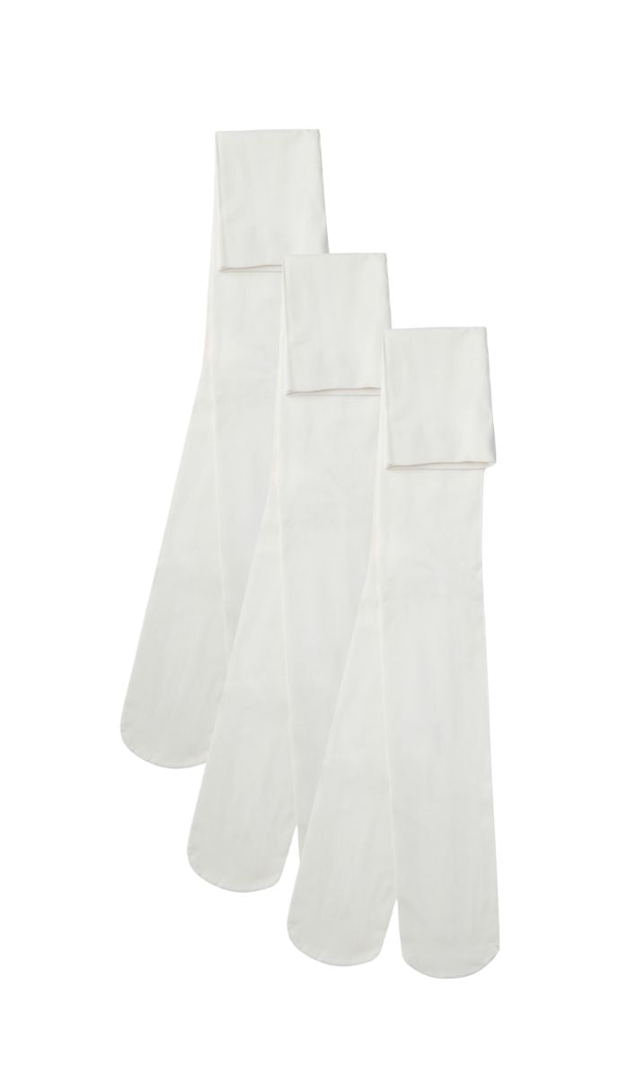 Girls' Basic Tights Set - Cream