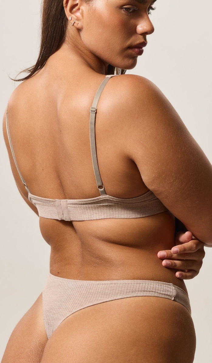 Thong - Rib Modal Mocha