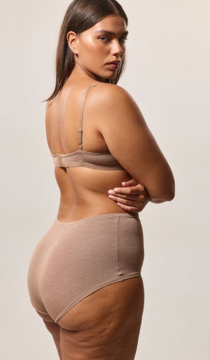 Boxer-Style Boy Shorts - Rib Modal Choco