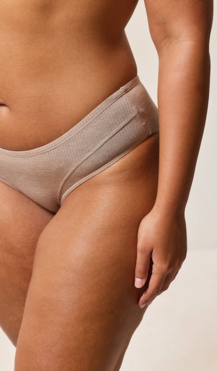 Tanga Brief - Rib Modal Mocha