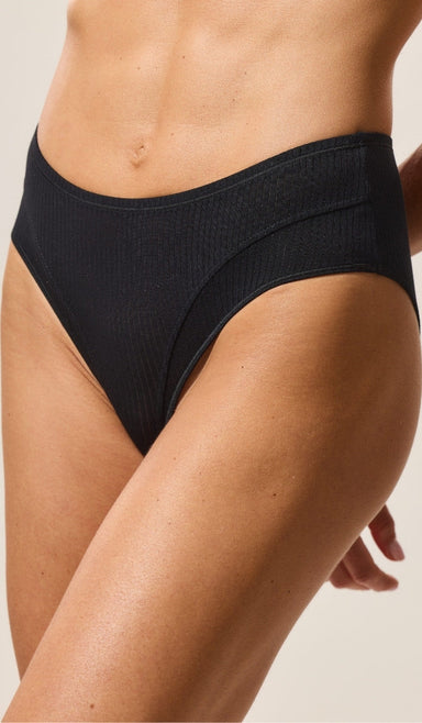 Tanga Brief - Rib Modal Black