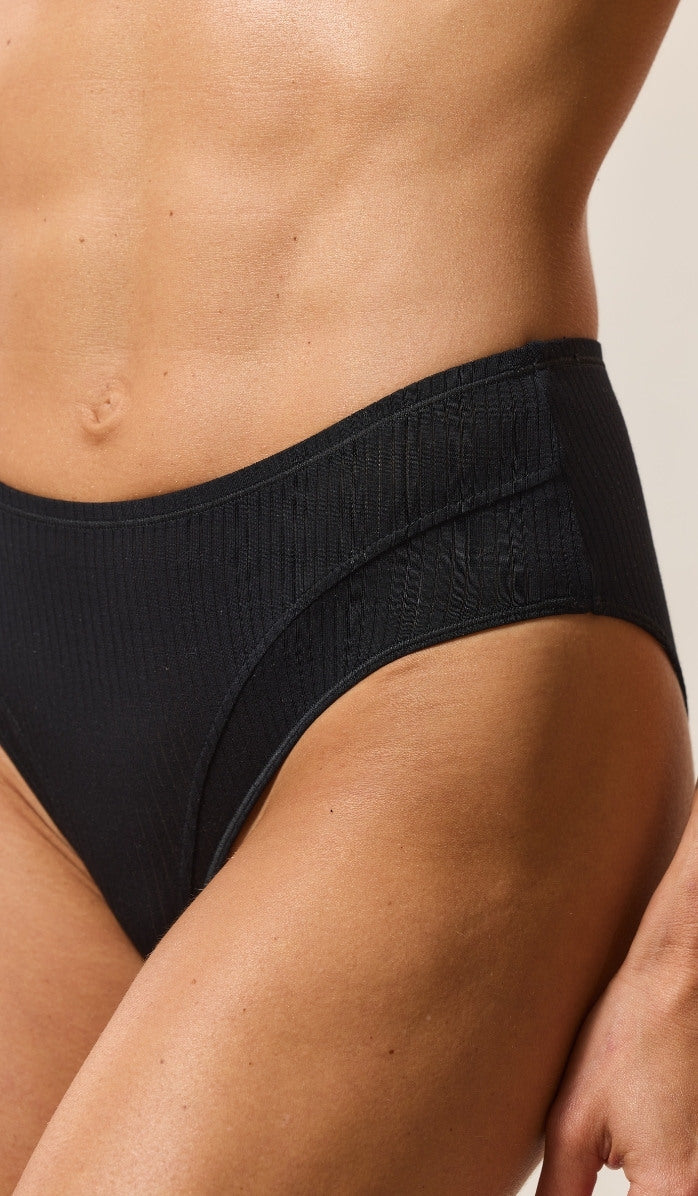 Tanga Brief - Rib Modal Black
