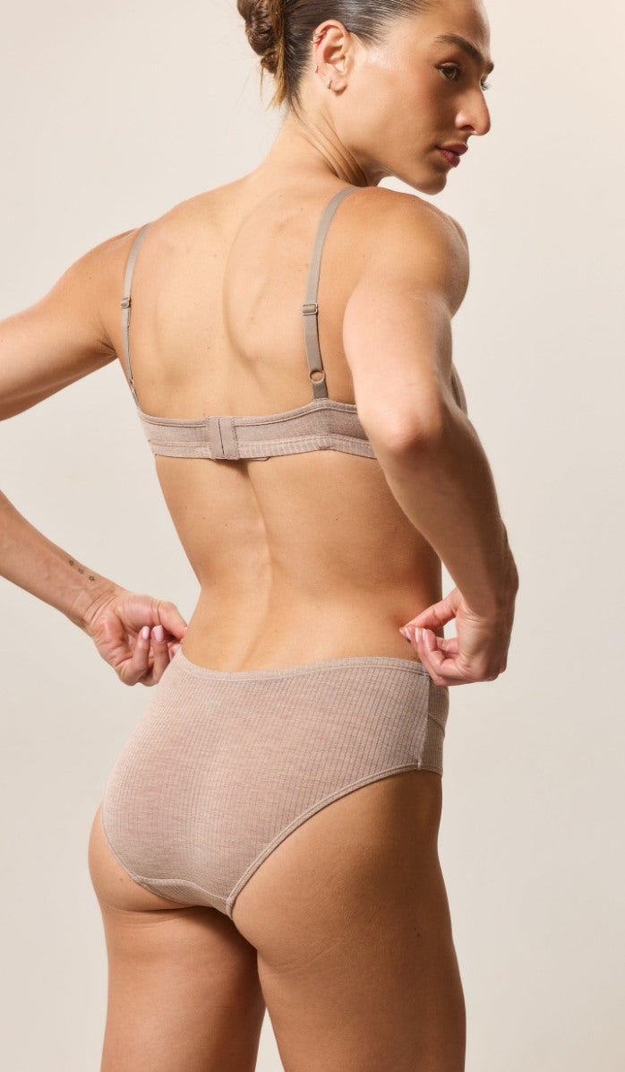 Tanga Brief - Rib Modal Mocha