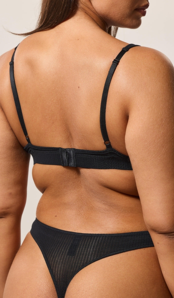 Thong - Rib Modal Black